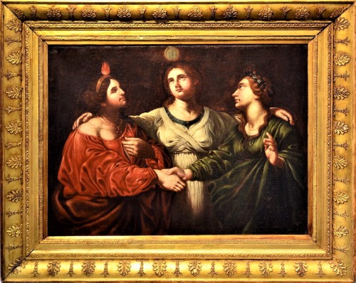 Les trois Vertus Théologales - École Siennoise du XVIIe siècle
